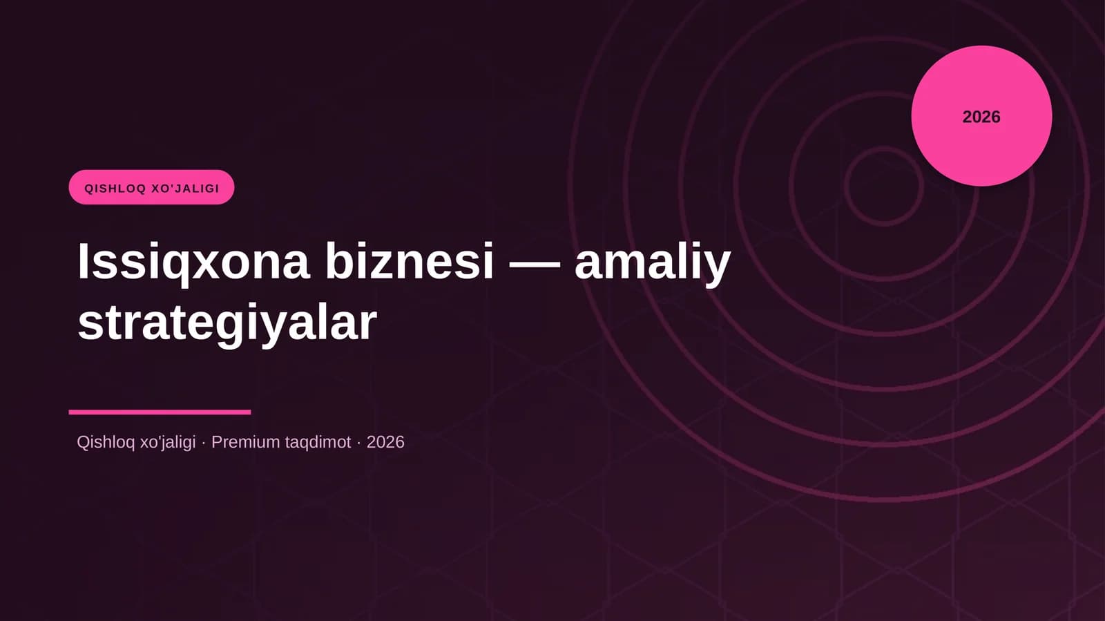 Issiqxona biznesi — amaliy strategiyalar