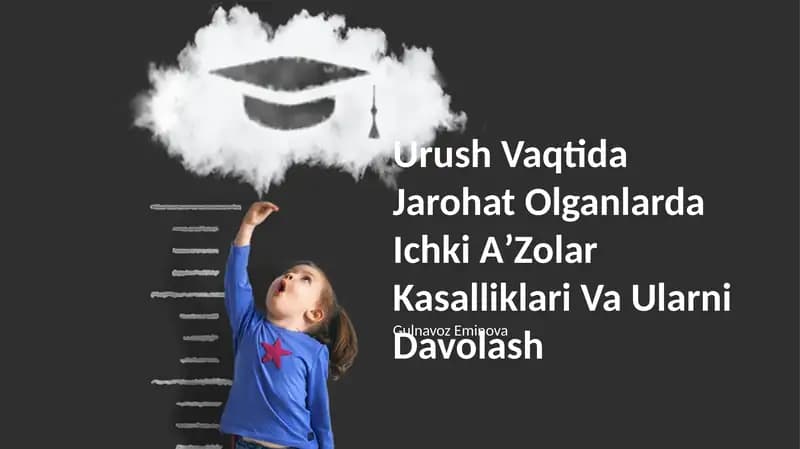 Urush Vaqtida Jarohat Olganlarda Ichki AʼZolar Kasalliklari Va Ularni Davolash