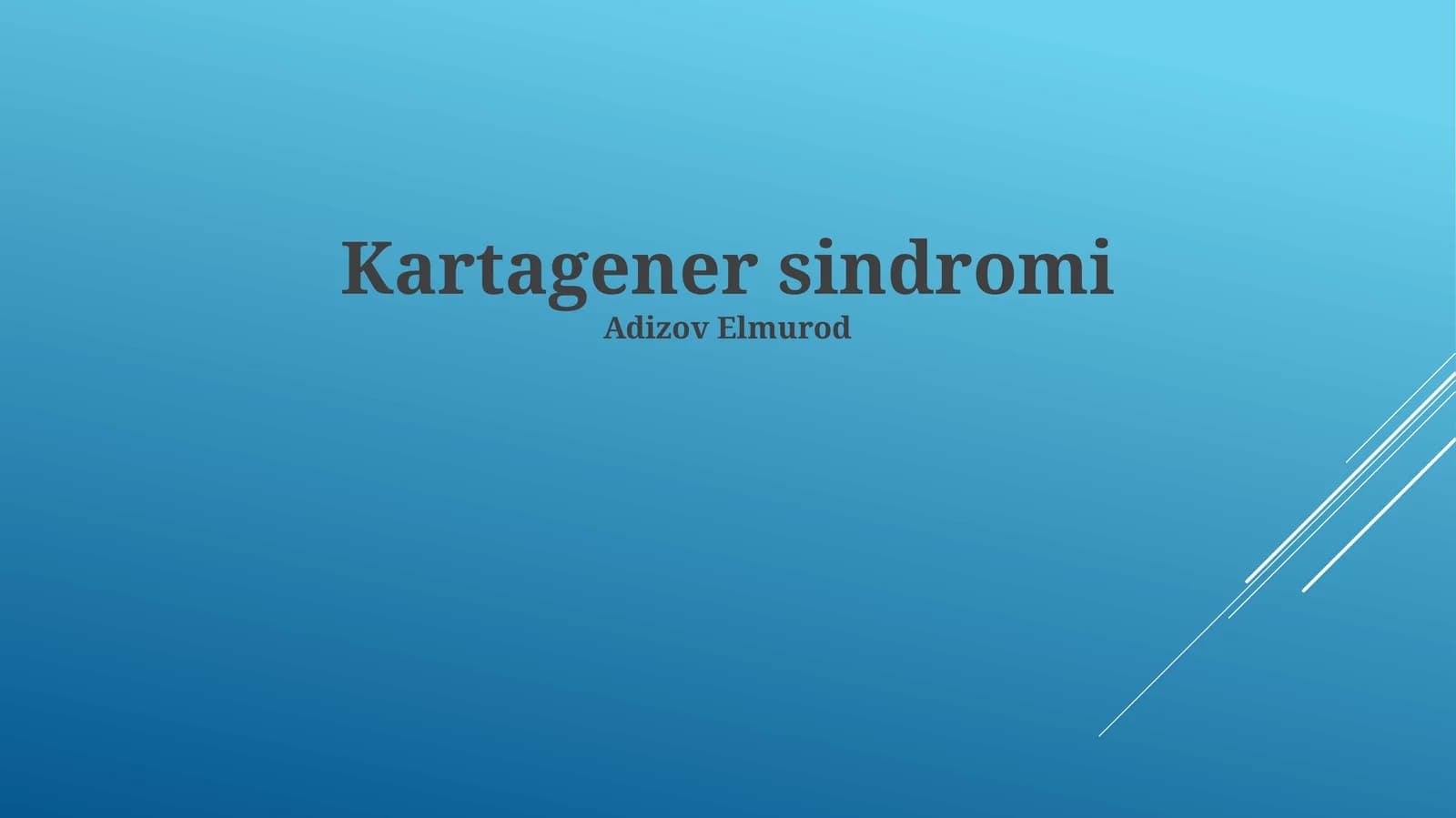 Kartagener sindromi