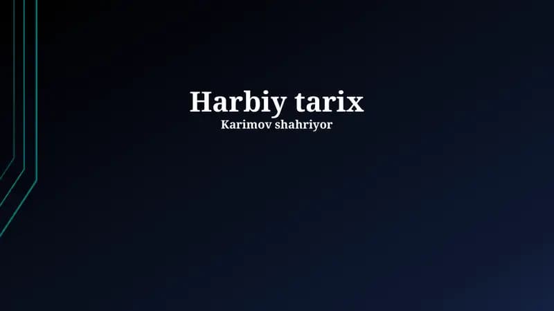 Harbiy tarix
