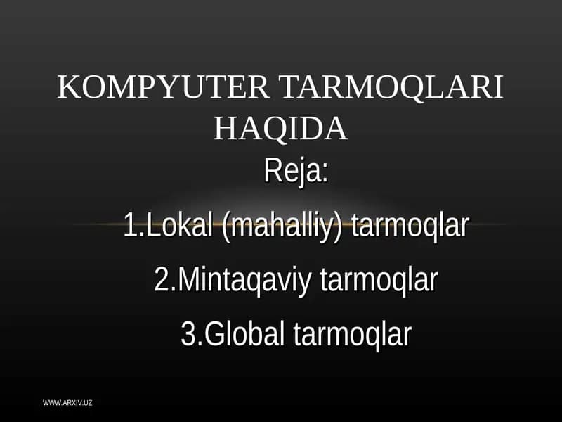 Kompyuter Tarmoqlari