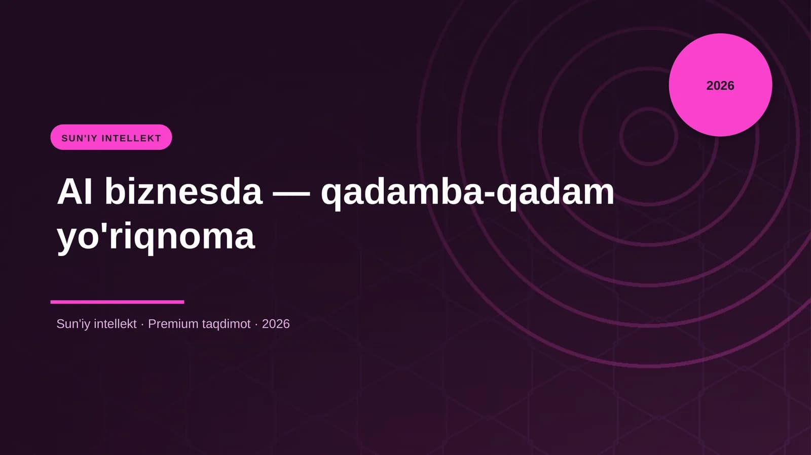AI biznesda — qadamba-qadam yo'riqnoma