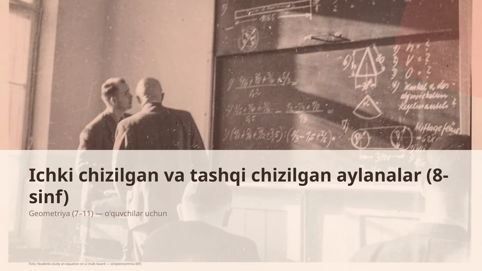 Ichki chizilgan va tashqi chizilgan aylanalar (8-sinf)
