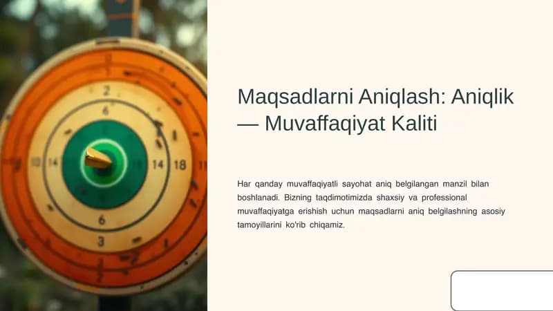 Maqsadlarni Aniqlash