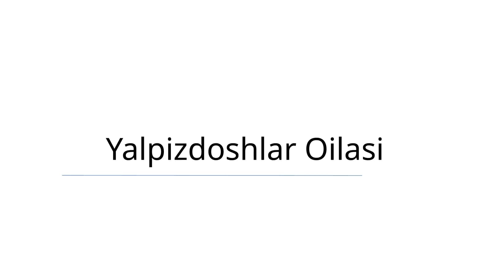 Yalpizdoshlar Oilasi