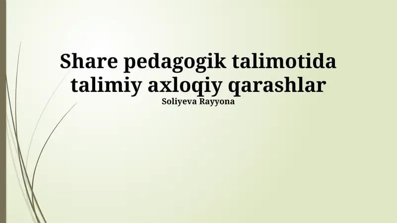 Talimiy axloqiy qarashlar