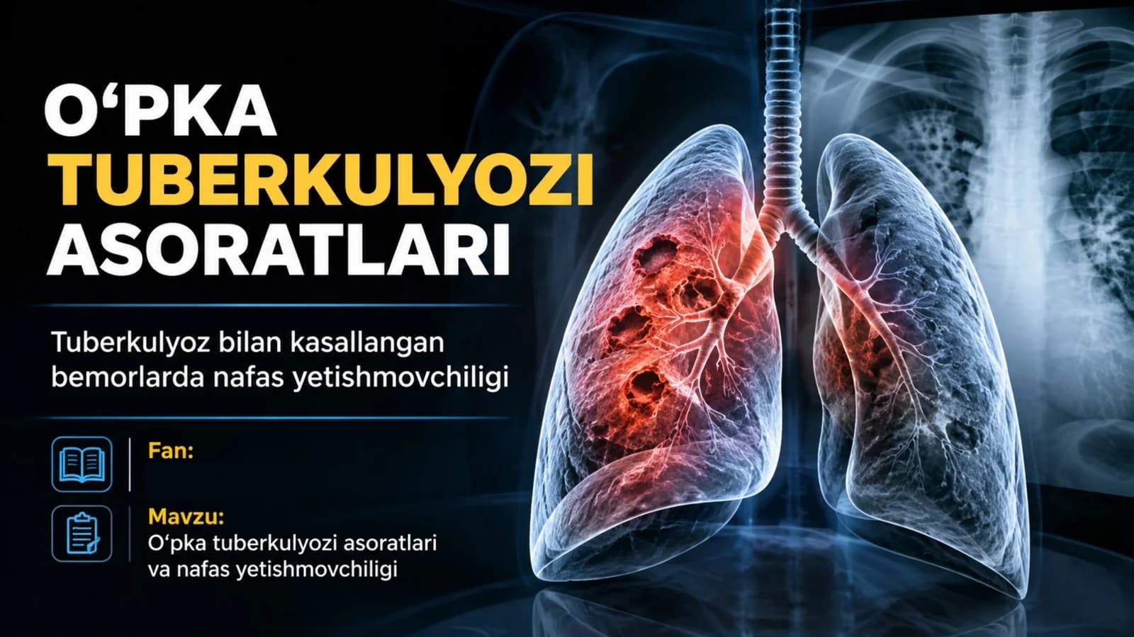 Oʻpka tuberkulyozi asoratlari. Tuberkulyoz bilan kasallangan bemorlarda nafas yetishmovchiligi.pptx