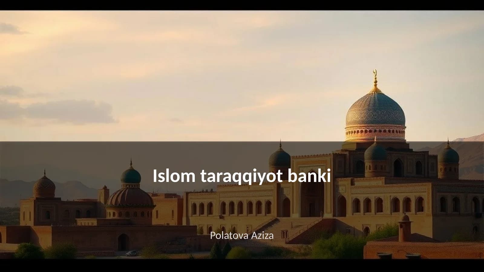 Islom taraqqiyot banki