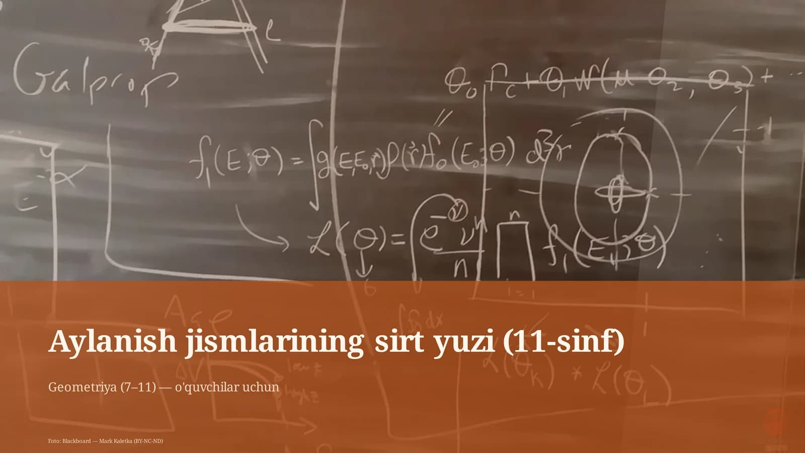 Aylanish jismlarining sirt yuzi (11-sinf)