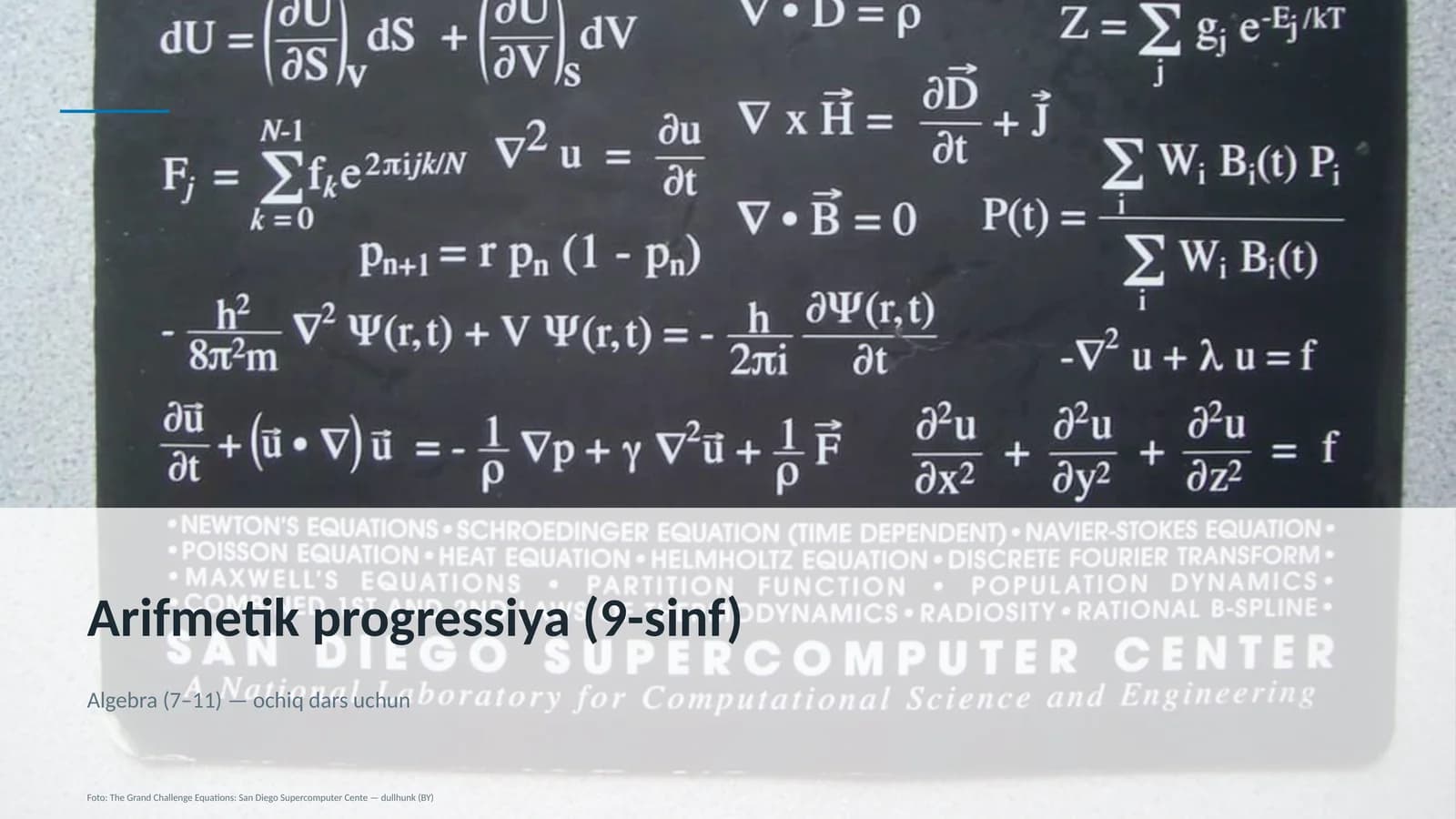 Arifmetik progressiya (9-sinf)