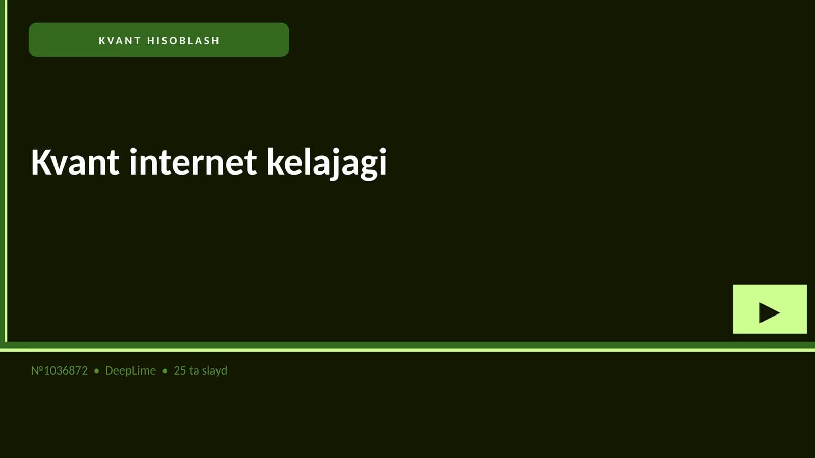 KVANT HISOBLASH