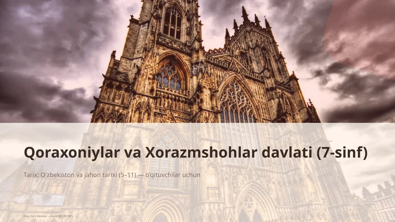 Qoraxoniylar va Xorazmshohlar davlati (7-sinf)