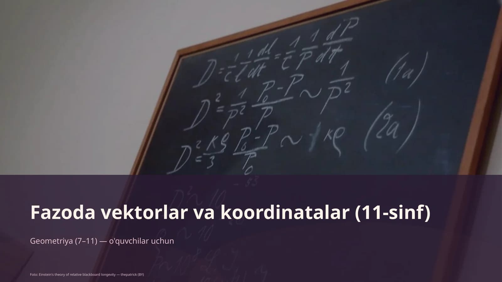 Fazoda vektorlar va koordinatalar (11-sinf)