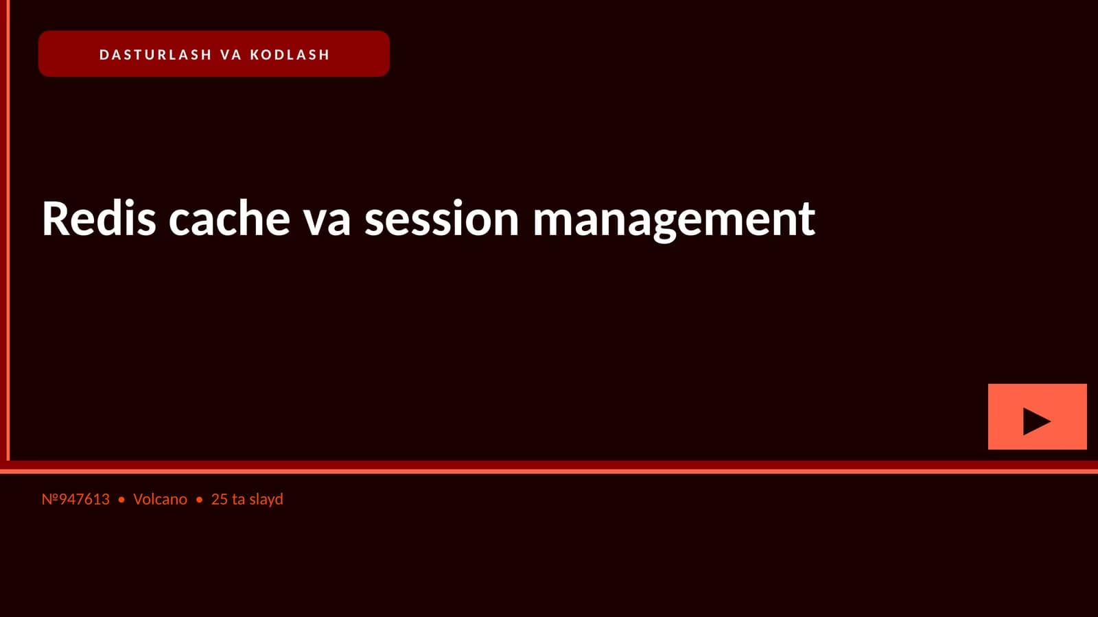 Redis cache va session management