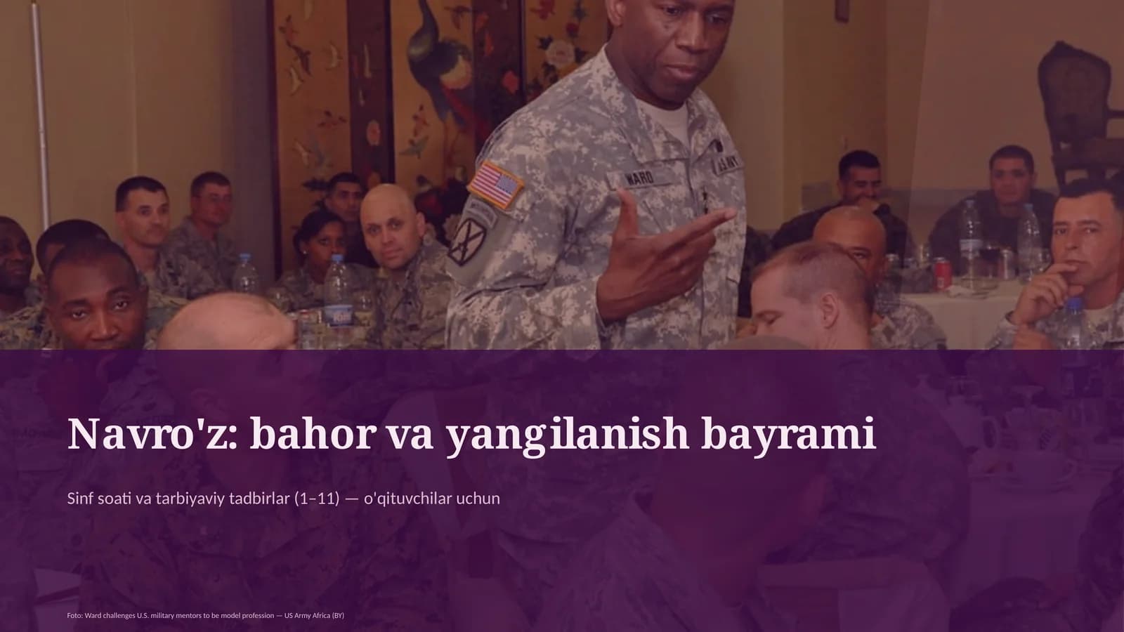 Sinf soati va tarbiyaviy tadbirlar (1–11) — o'qituvchilar uchun