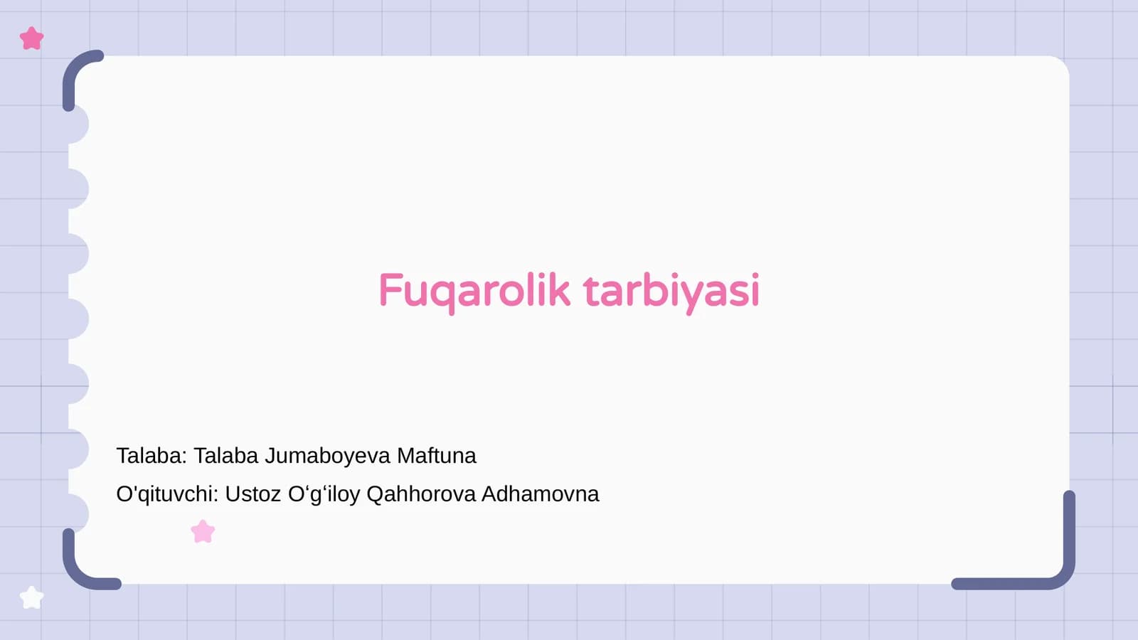Fuqarolik tarbiyasi