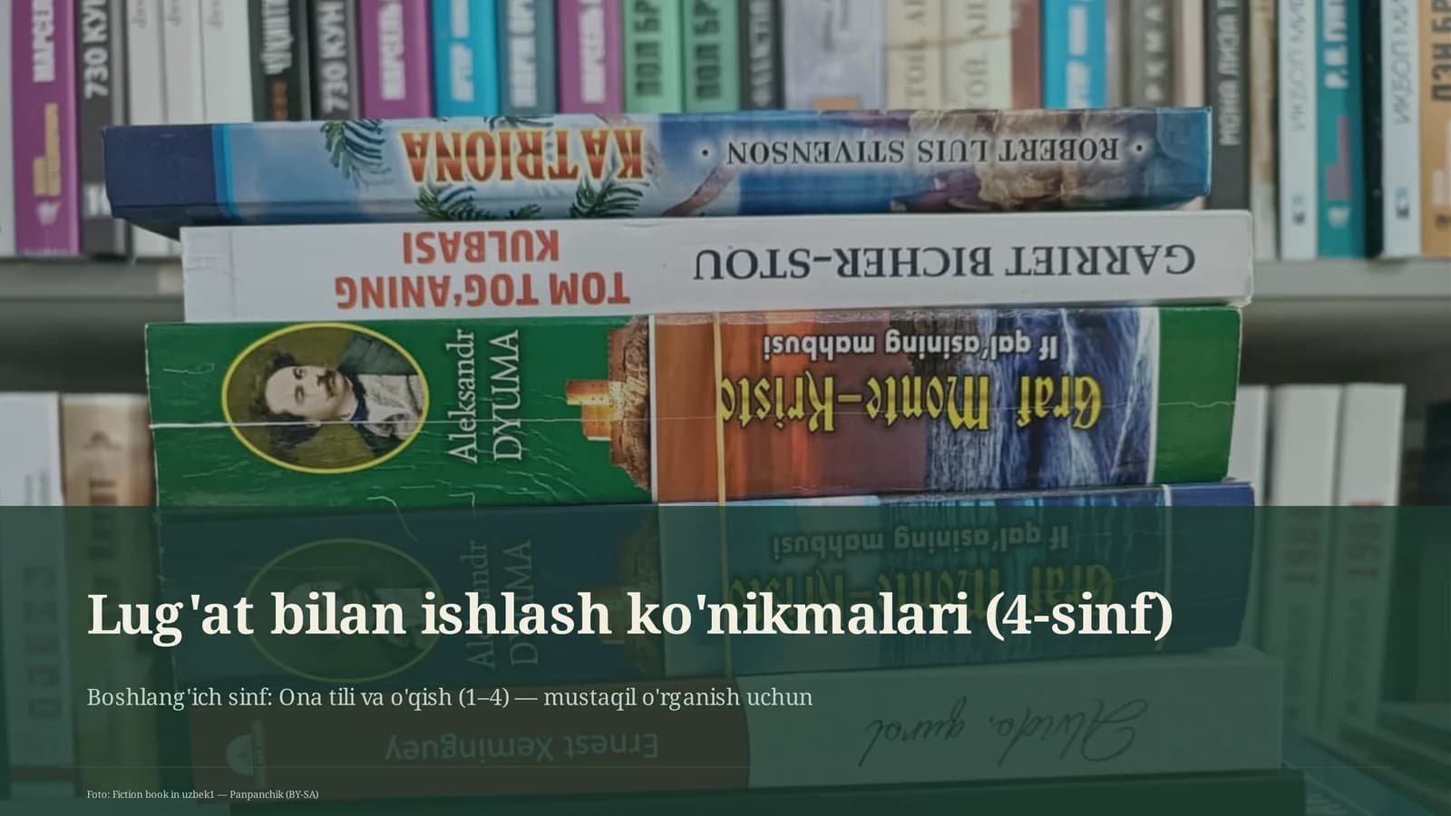 Lug'at bilan ishlash ko'nikmalari (4-sinf)