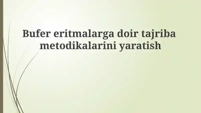 Buffer eritmalari