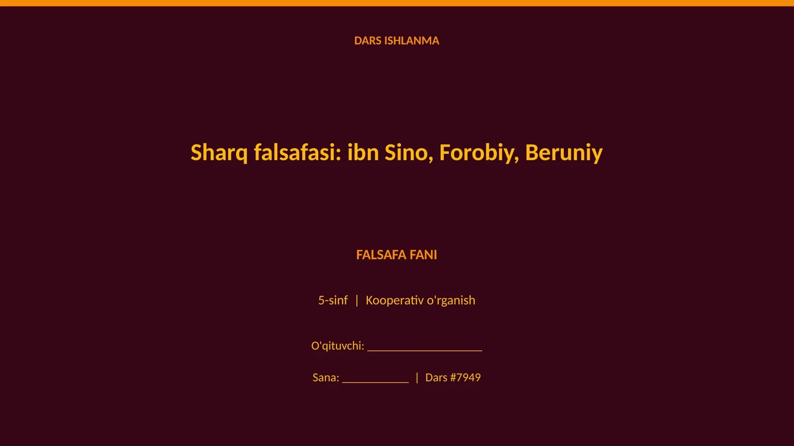 Sharq falsafasi: ibn Sino, Forobiy, Beruniy