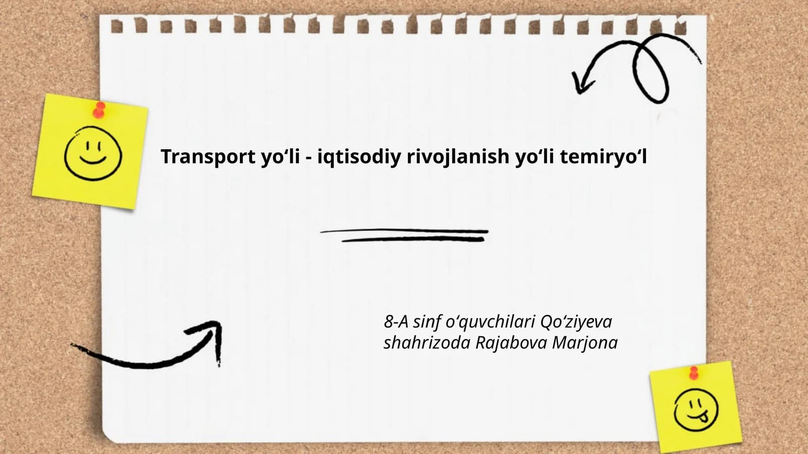 Transport yo‘li - iqtisodiy rivojlanish yo‘li temiryo‘l