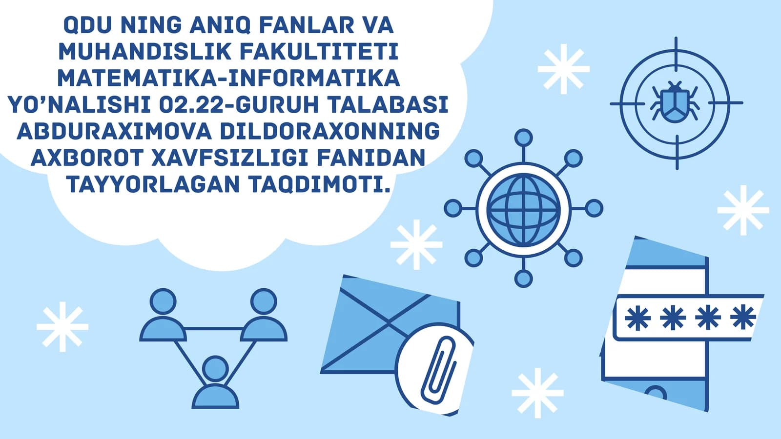 Axborot xavfsizligiga tahdid va uning turlari.