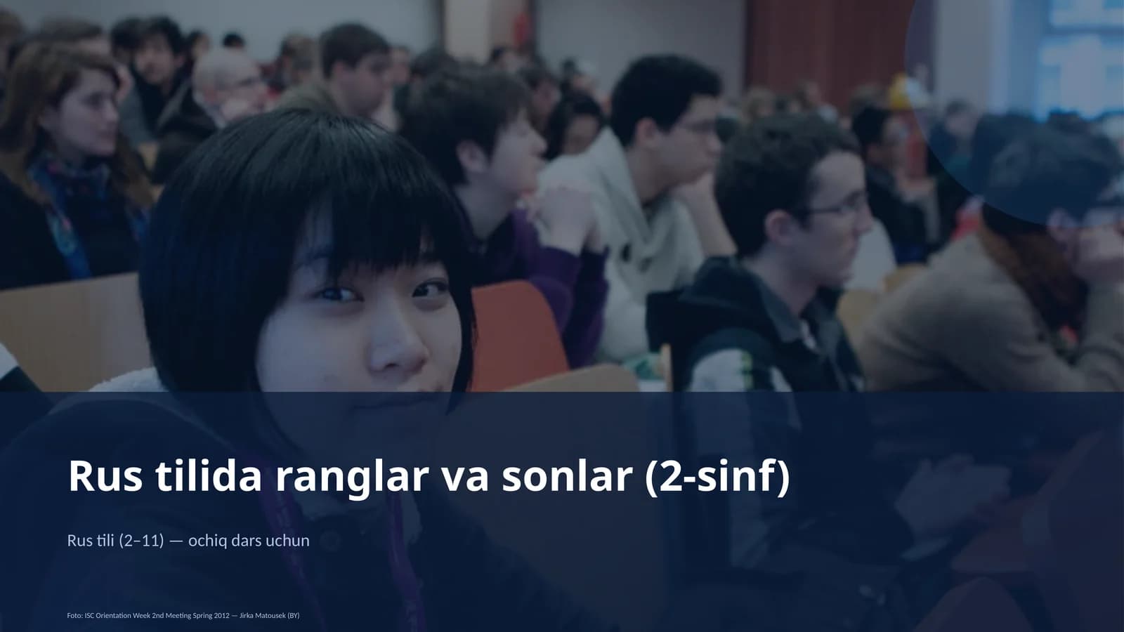 Rus tilida ranglar va sonlar (2-sinf)