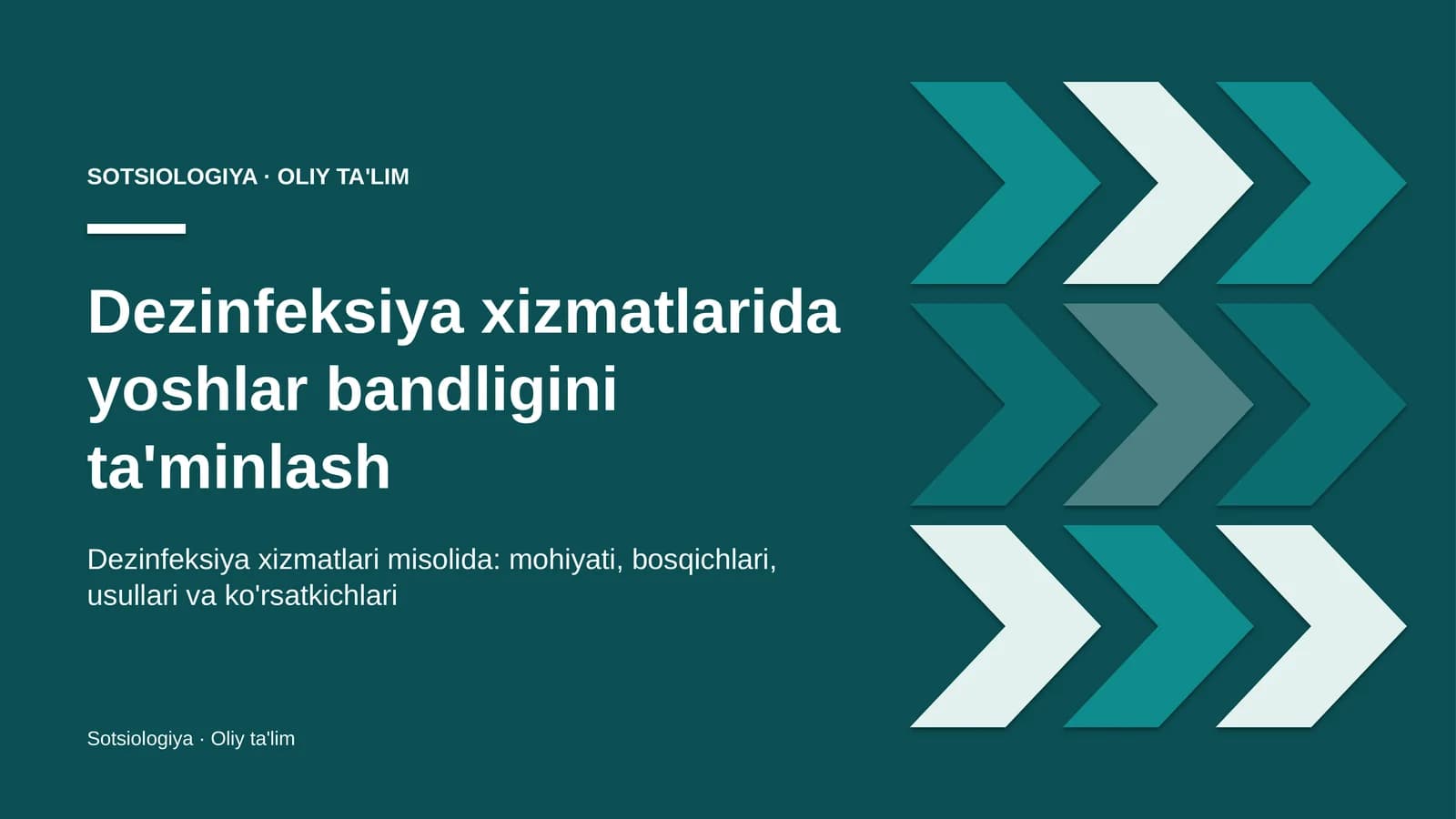 dezinfeksiya xizmatlarida yoshlar bandligini ta'minlash 6290