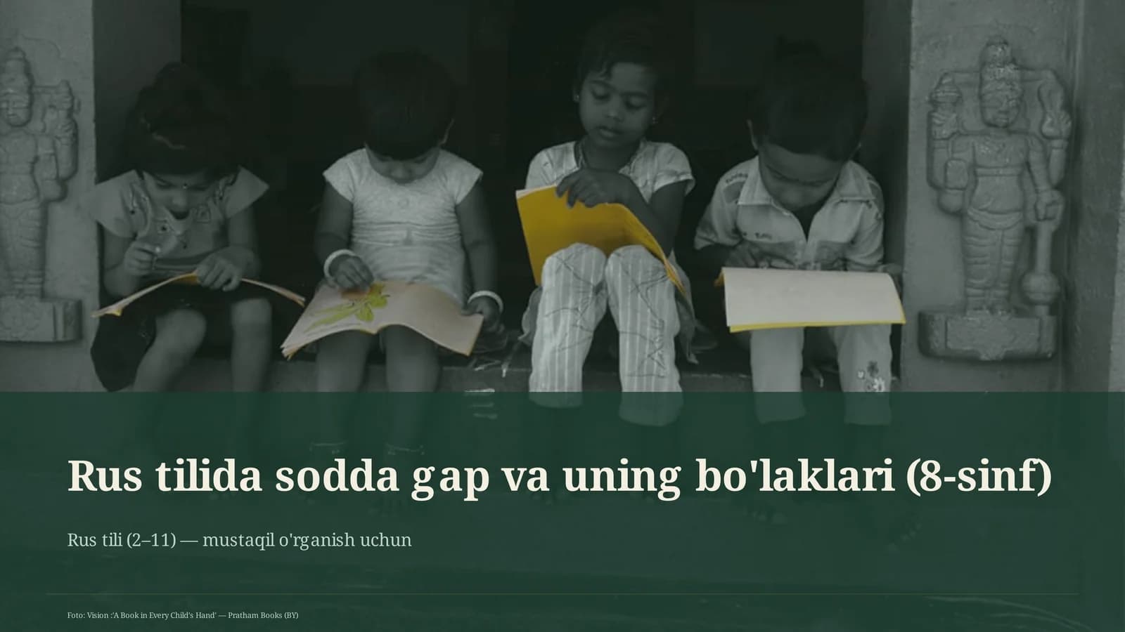 Rus tilida sodda gap va uning bo'laklari (8-sinf)