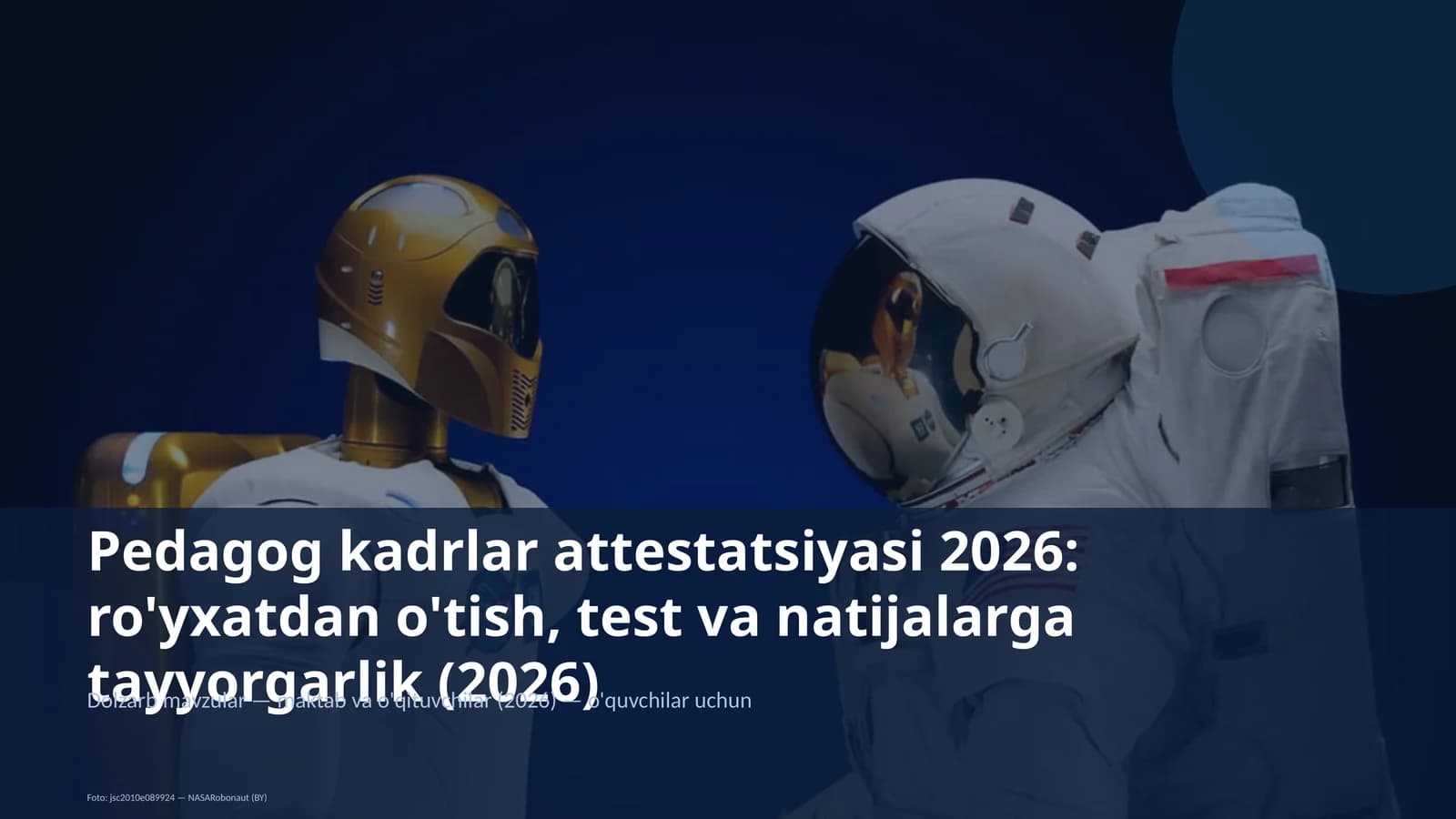 Dolzarb mavzular — maktab va o'qituvchilar (2026) — o'quvchilar uchun