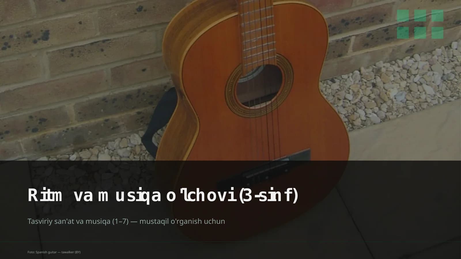Ritm va musiqa o'lchovi (3-sinf)