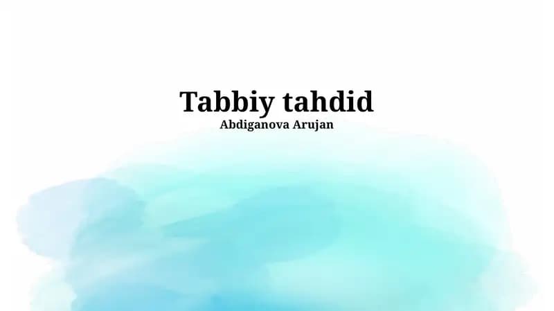 Tibbiy tahdid