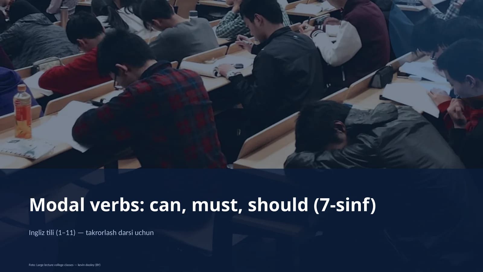 Modal verbs: can, must, should (7-sinf)