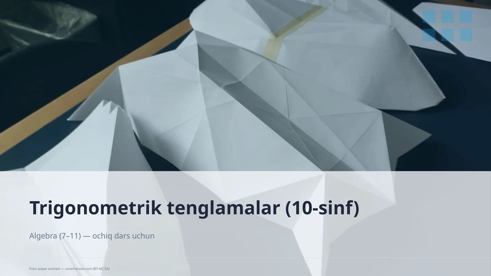 Trigonometrik tenglamalar (10-sinf)