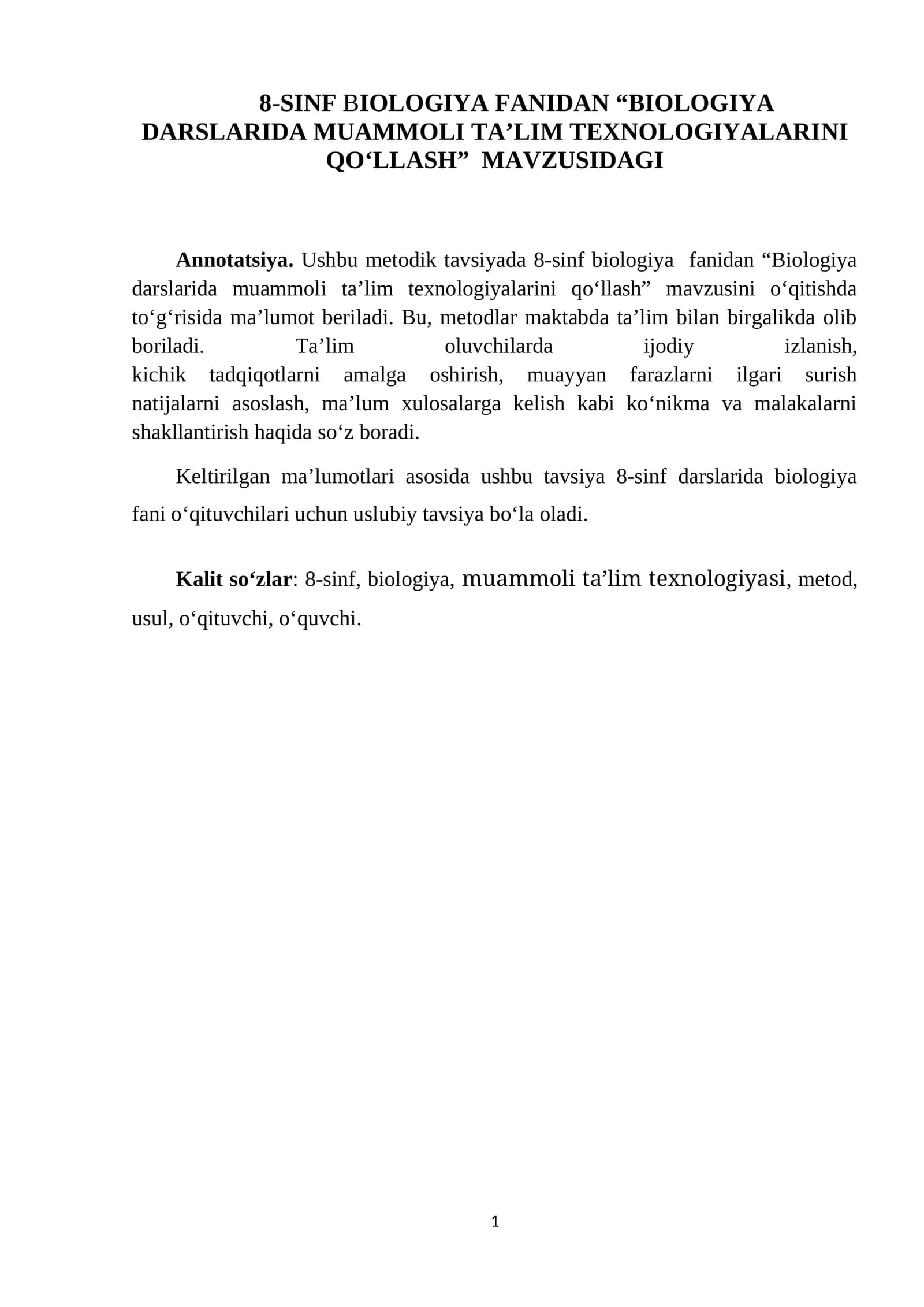 odam va uning salomatligi