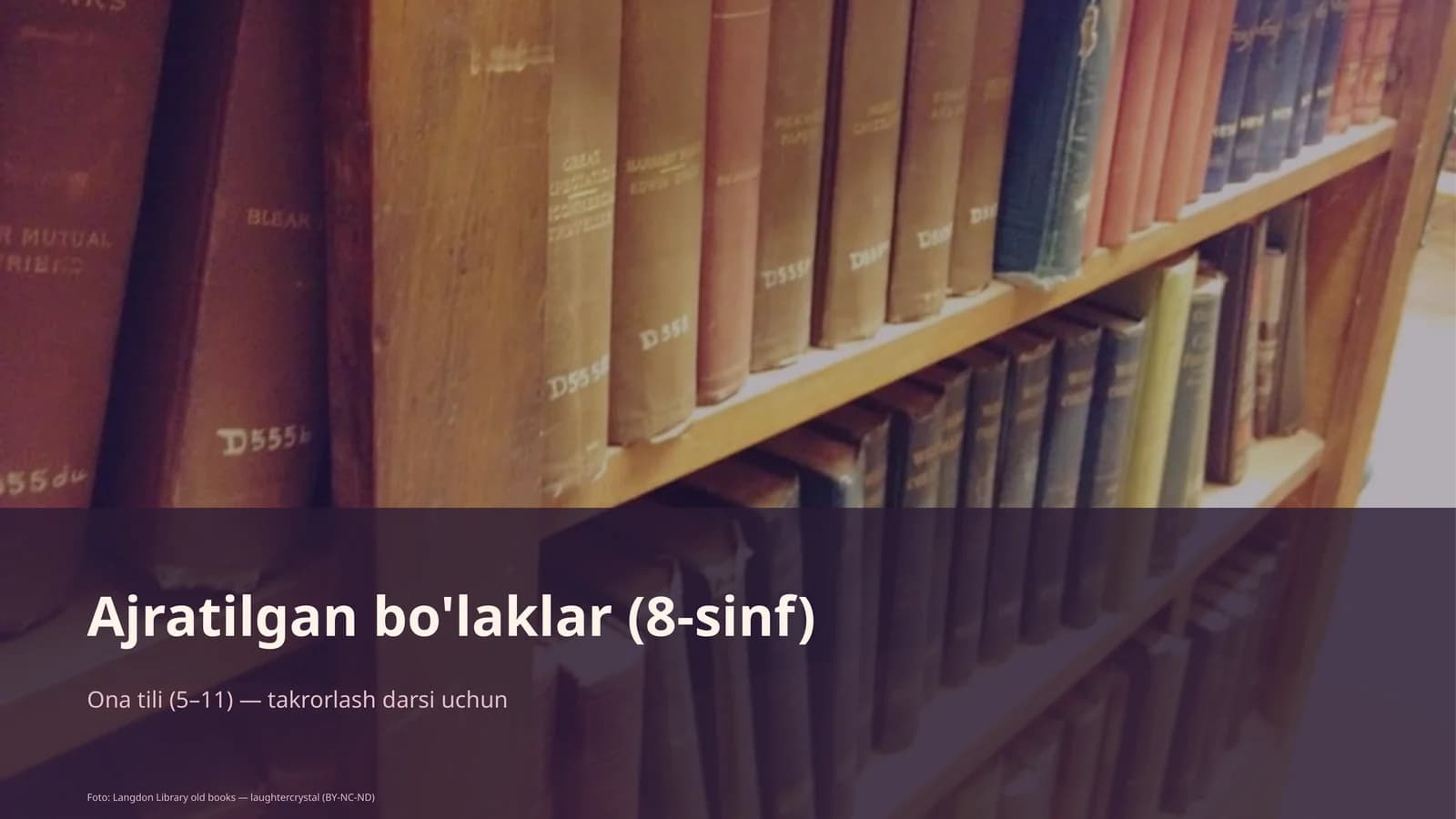 Ajratilgan bo'laklar (8-sinf)