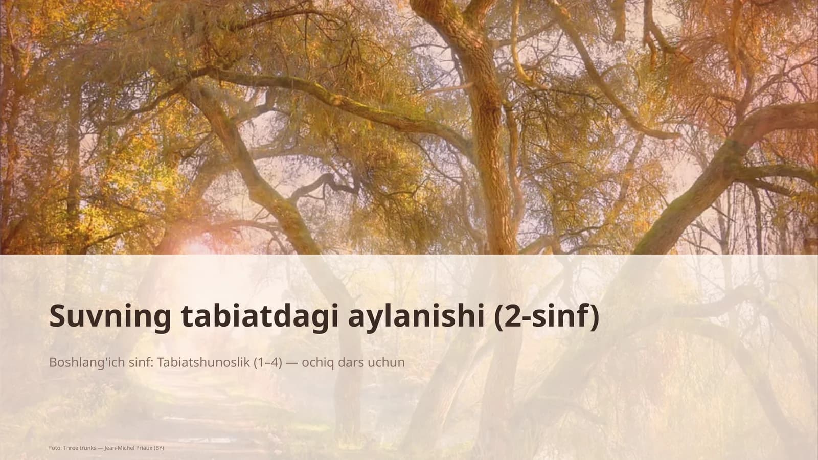 Suvning tabiatdagi aylanishi (2-sinf)