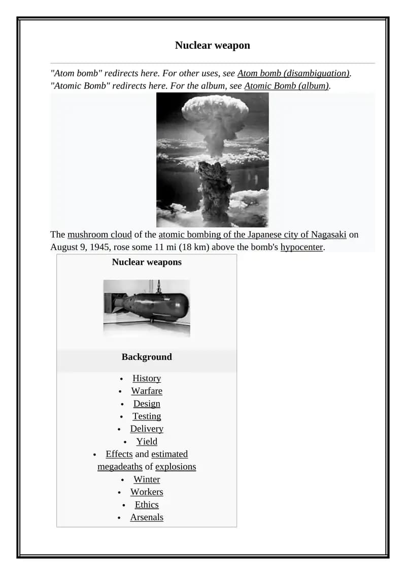 Nuclear weapons
