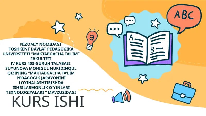 "MAKTABGACHA TA’LIM PEDAGOGIK JARAYONINI LOYIHALASHTIRISHDA ISHBILARMONLIK O‘YINLARI TEXNOLOGIYALARI"