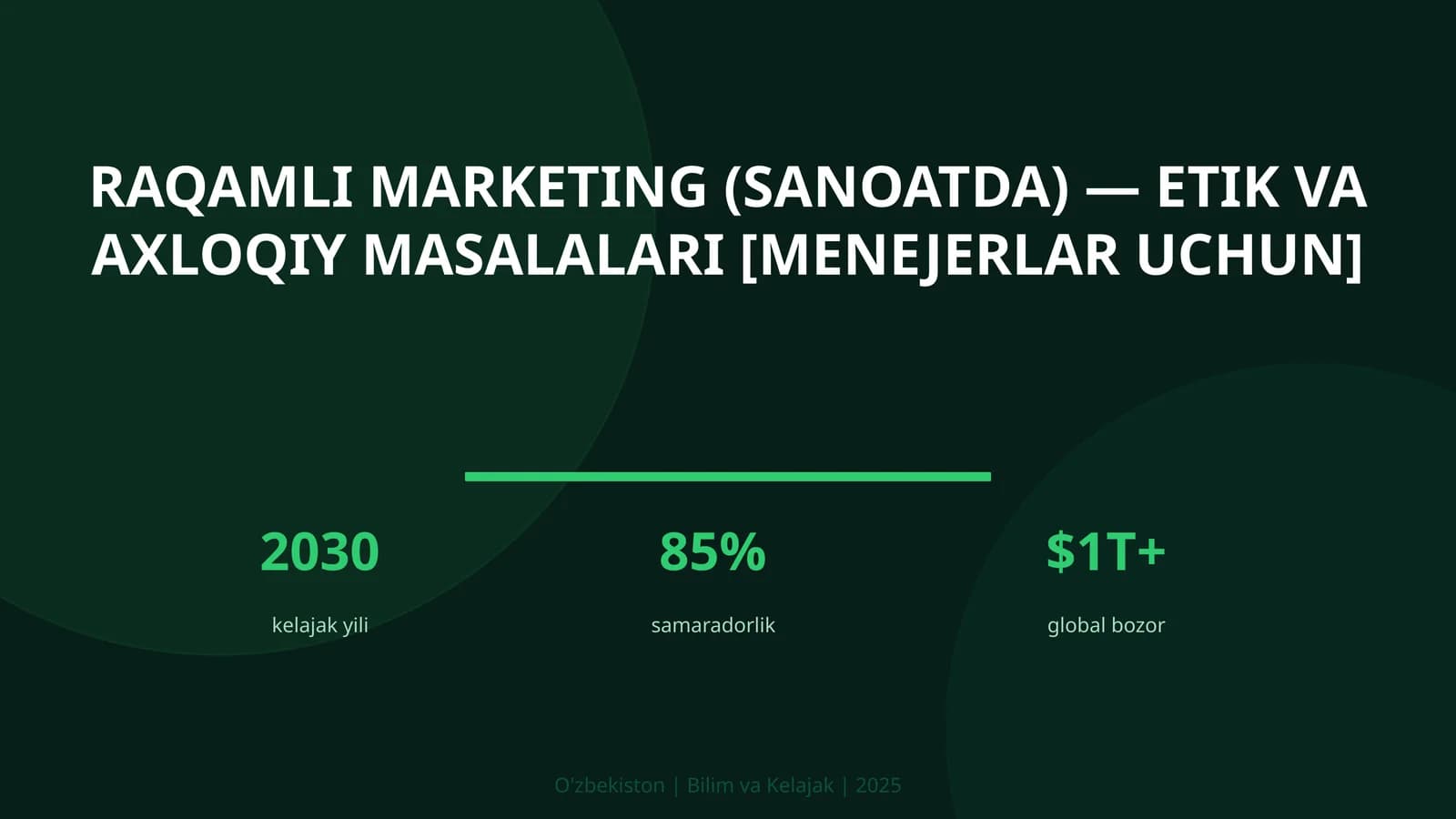Raqamli marketing (Sanoatda) - Etik va Axloqiy Masalalari [Menejerlar Uchun]