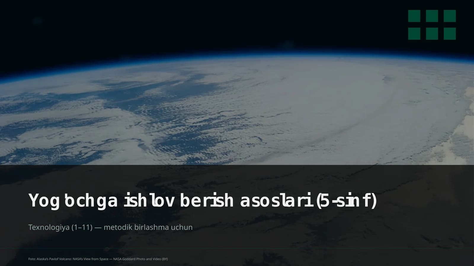 Yog'ochga ishlov berish asoslari (5-sinf)