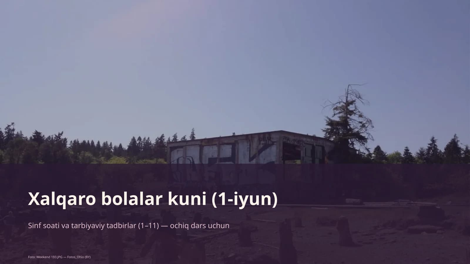 Xalqaro bolalar kuni (1-iyun) Ta'limi