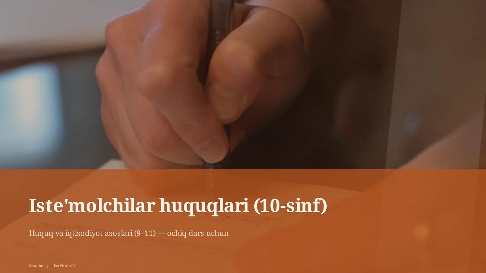Iste'molchilar huquqlari (10-sinf)