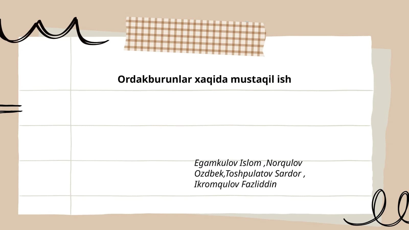 Ordakburunlar anatomiyasi