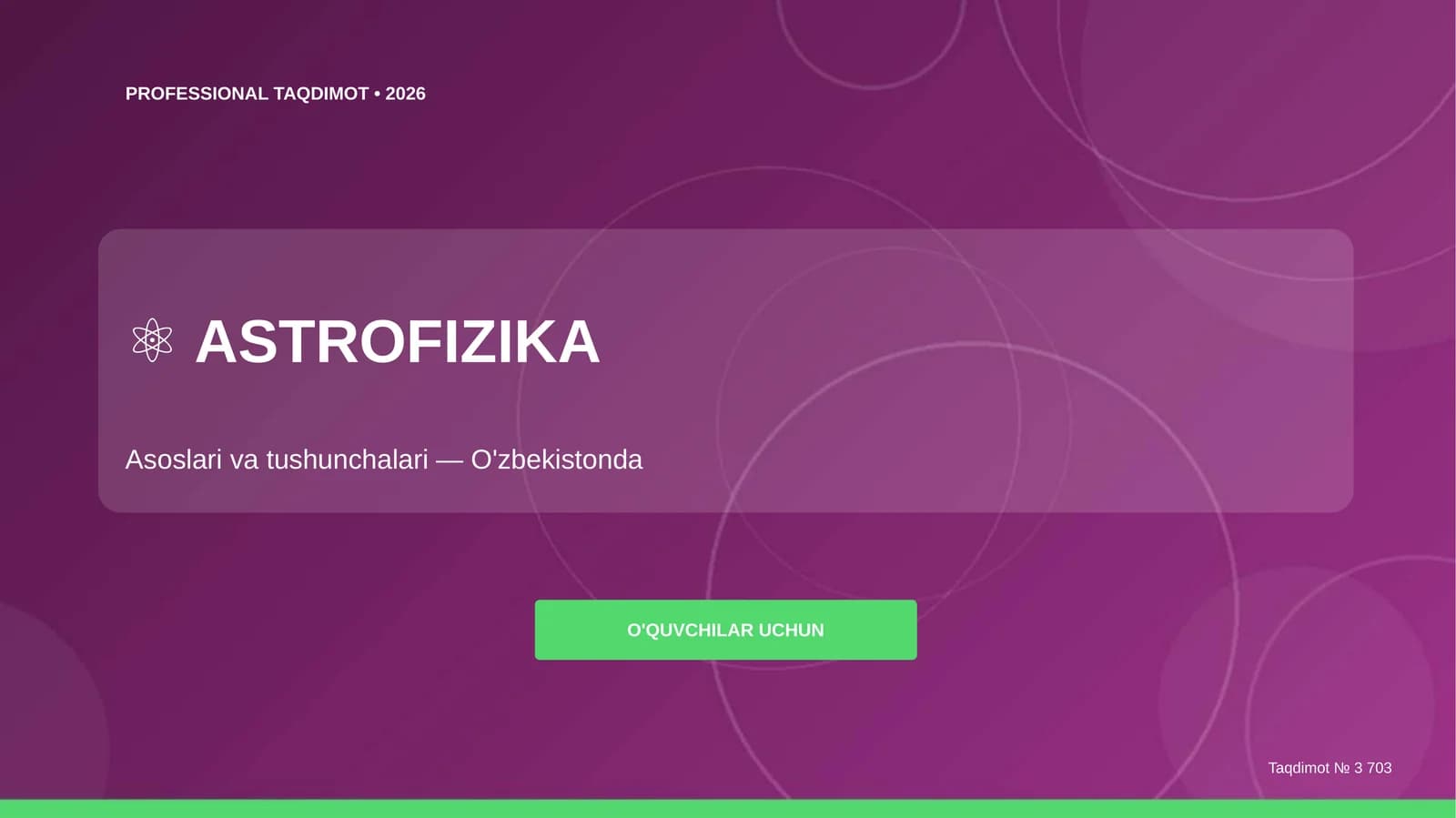 Astrofizika: asoslari va tushunchalari (O'zbekistonda) [o'quvchilar uchun]