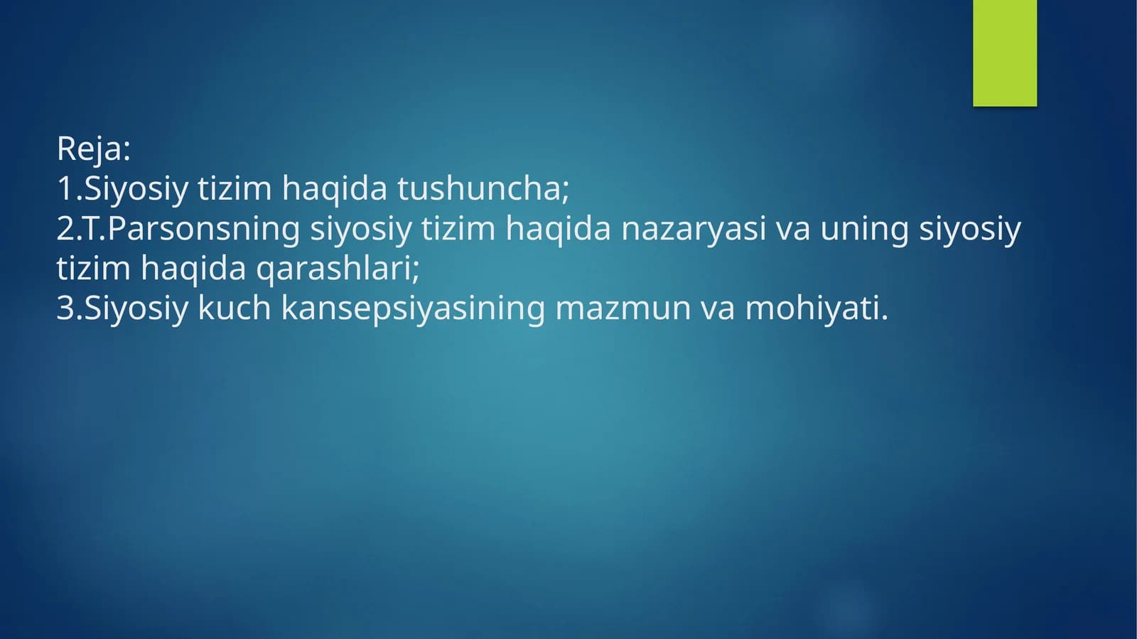 Siyosiy tizim haqida tushuncha