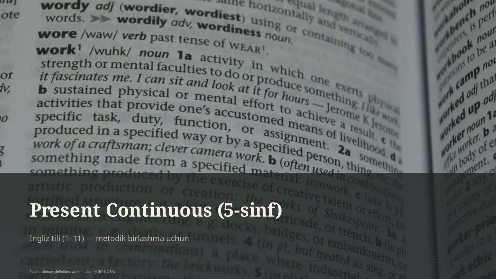 Present Continuous (5-sinf)
