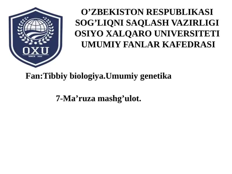 UMUMIY FANLAR KAFEDRASI