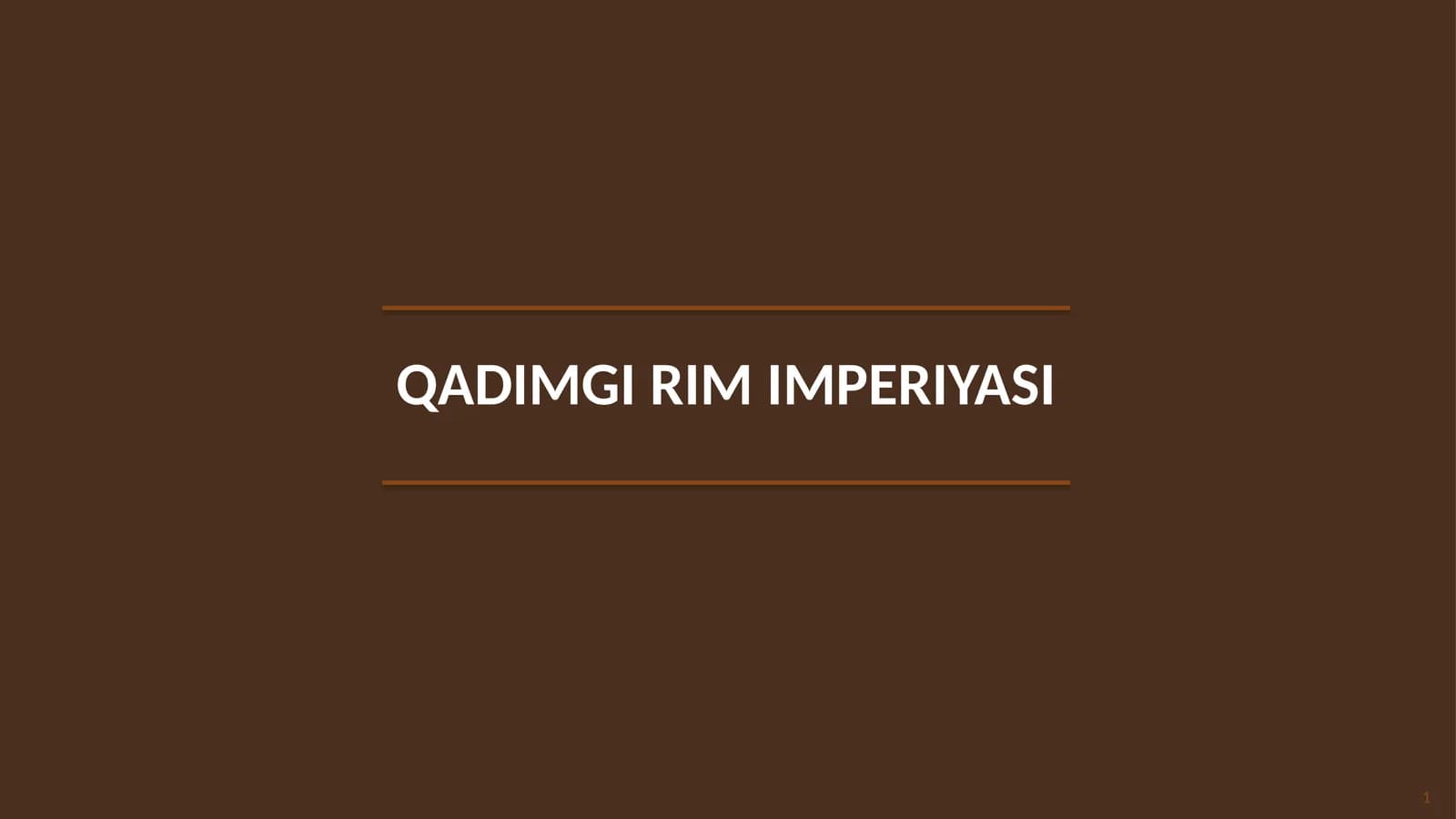 QADIMGI RIM IMPERIYASI