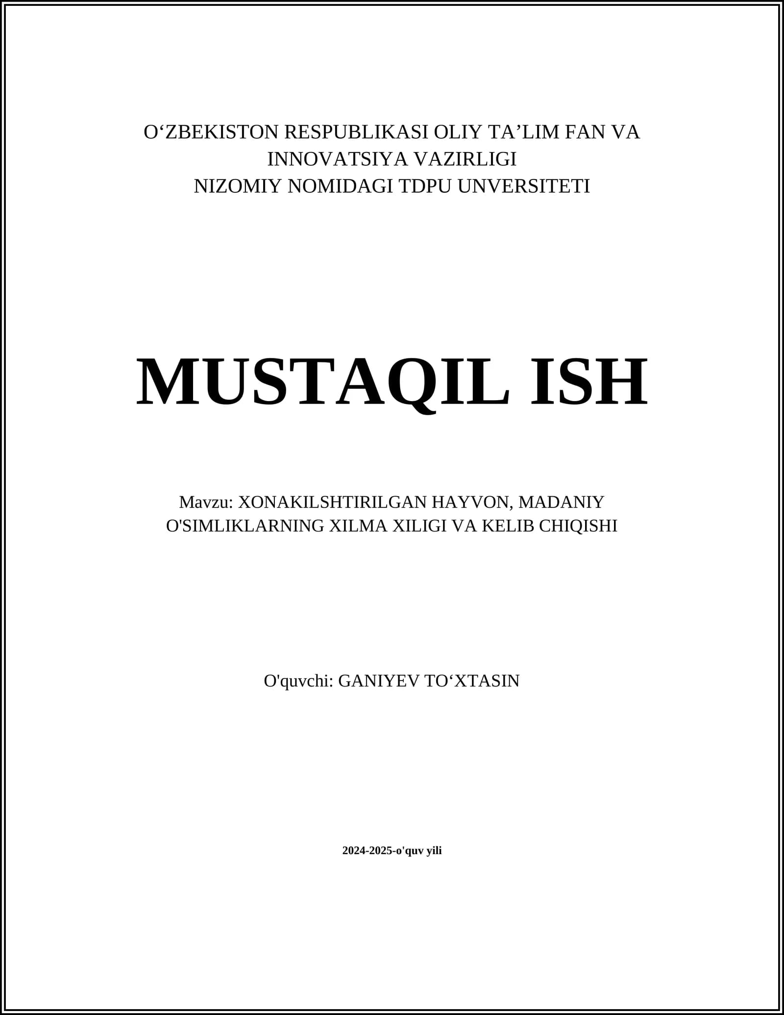 Xonakilashtirilgan Hayvonlar