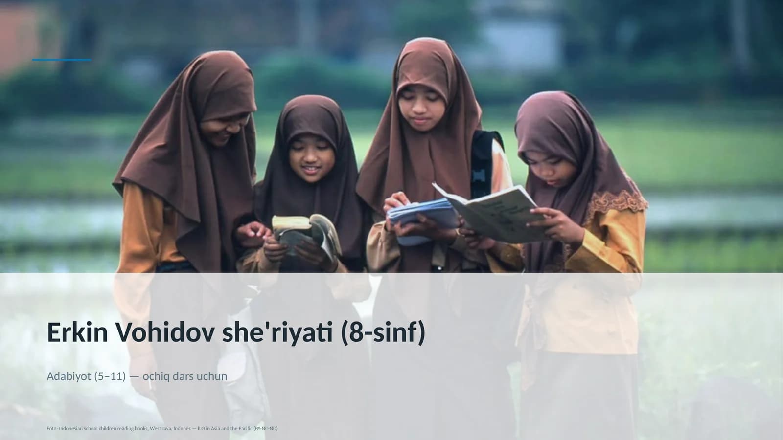 Erkin Vohidov she'riyati (8-sinf)